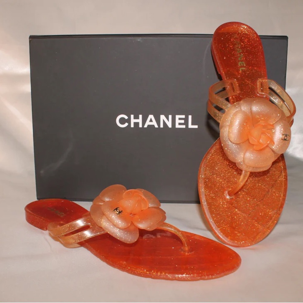 Chanel Camellia Jelly Sandals